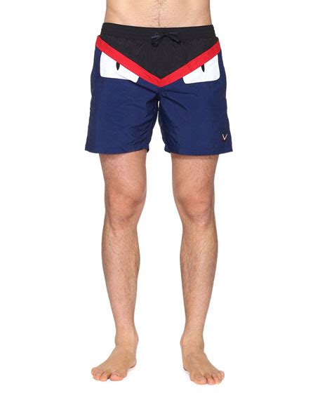 fendi monster eyes swim trunks|Fendi Monster Eyes Swim Trunks, Blue .